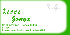 kitti gonya business card